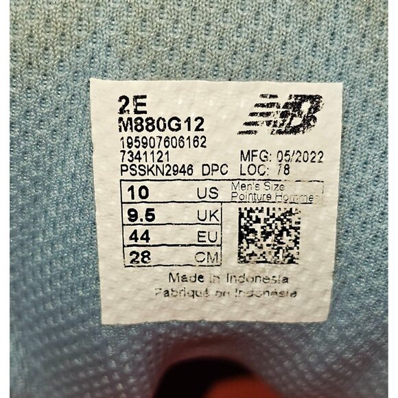 New Balance Men's Blue White Fresh Foam 880 V11 Running Athetic Shoes Sz 10 2651 - Picture 8 of 16